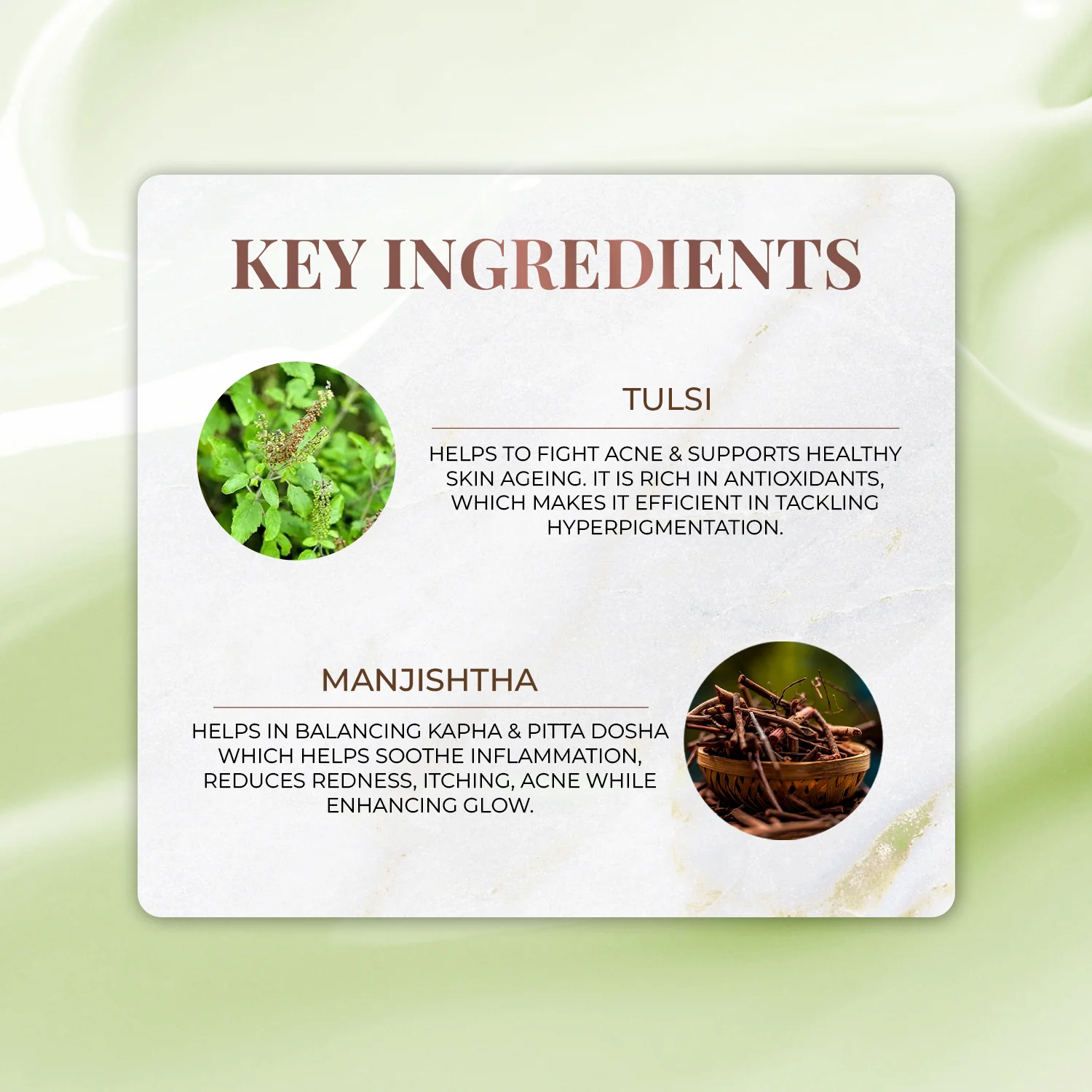 Anti-Acne Glow Boosting Gel Creme with Tulsi and Manjishtha / Fagel - Image 3