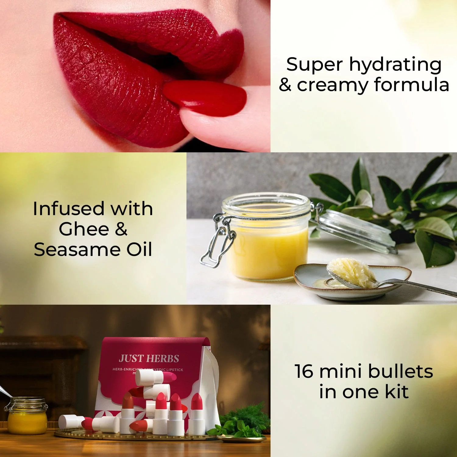 Herb Enriched Ayurvedic Lipstick Micro-Mini Kit - Image 4