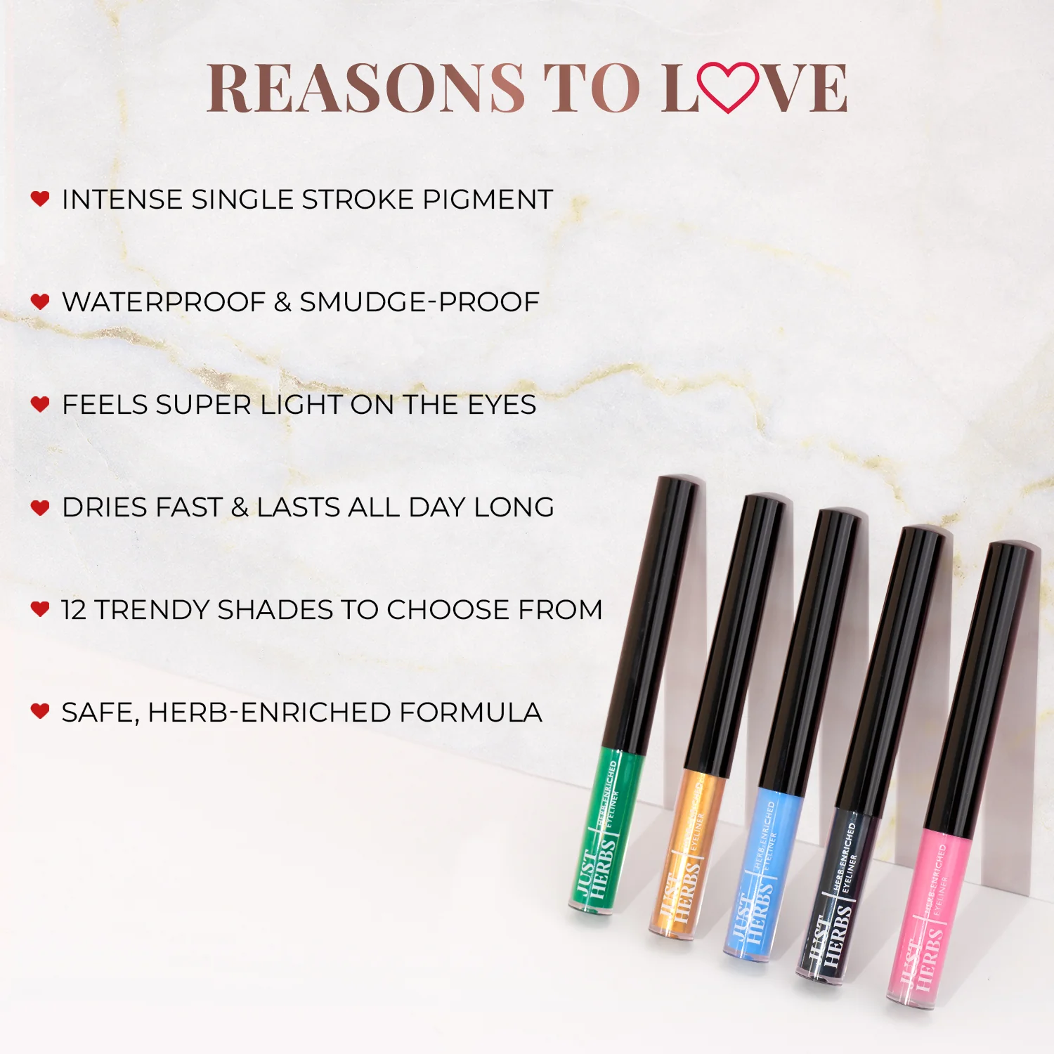 Herb-Enriched Waterproof Eyeliner Organic with Jojoba Oil & Vitamin E - Image 15