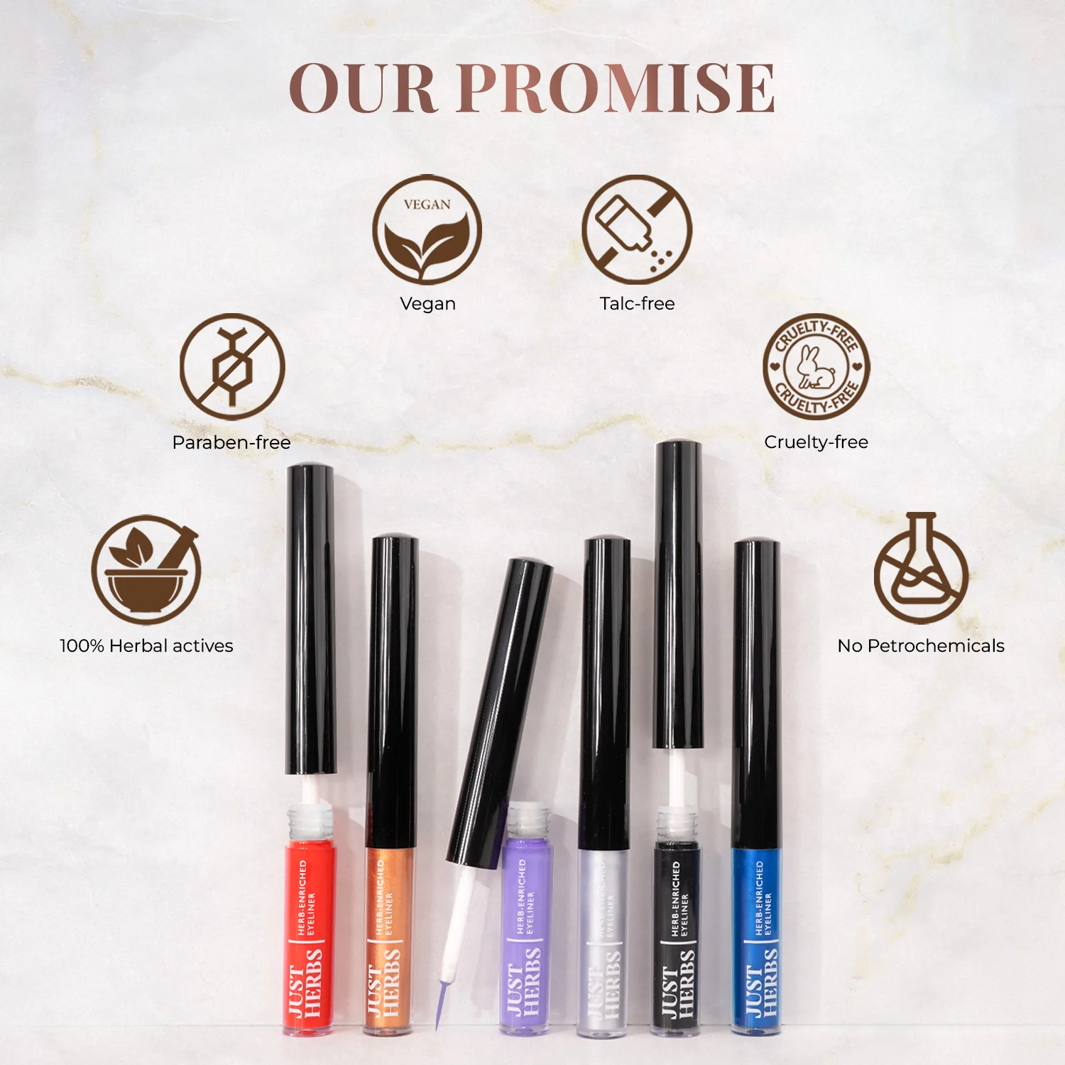 Herb-Enriched Waterproof Eyeliner Organic with Jojoba Oil & Vitamin E - Image 18