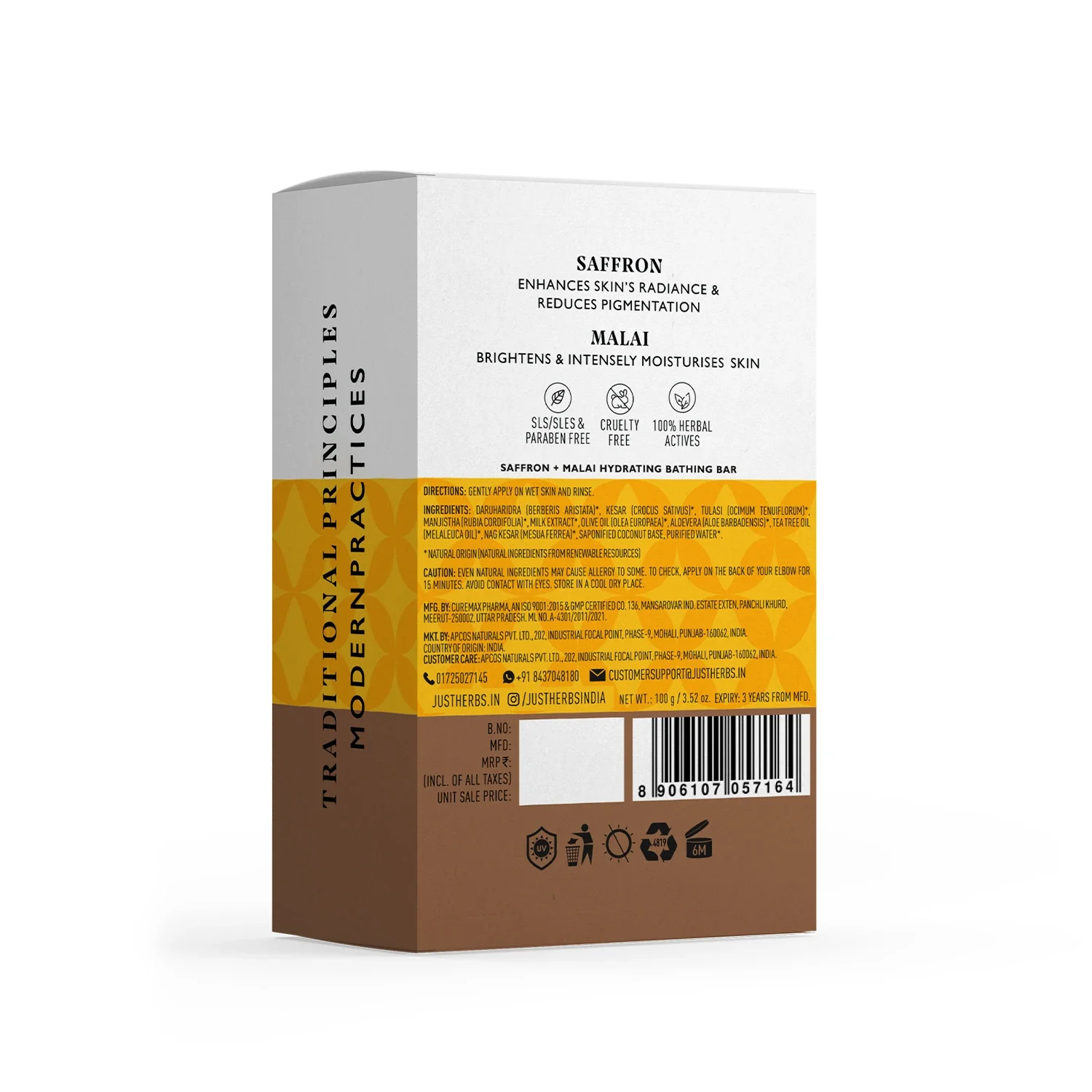 Hydrating Bathing Bar with Saffron and Malai - Image 6