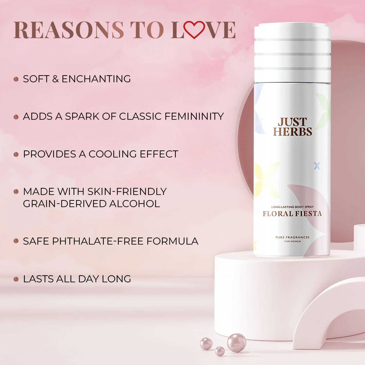 Long Lasting Floral Fiesta Deodorant Body Spray For Women - BYOB - Image 3