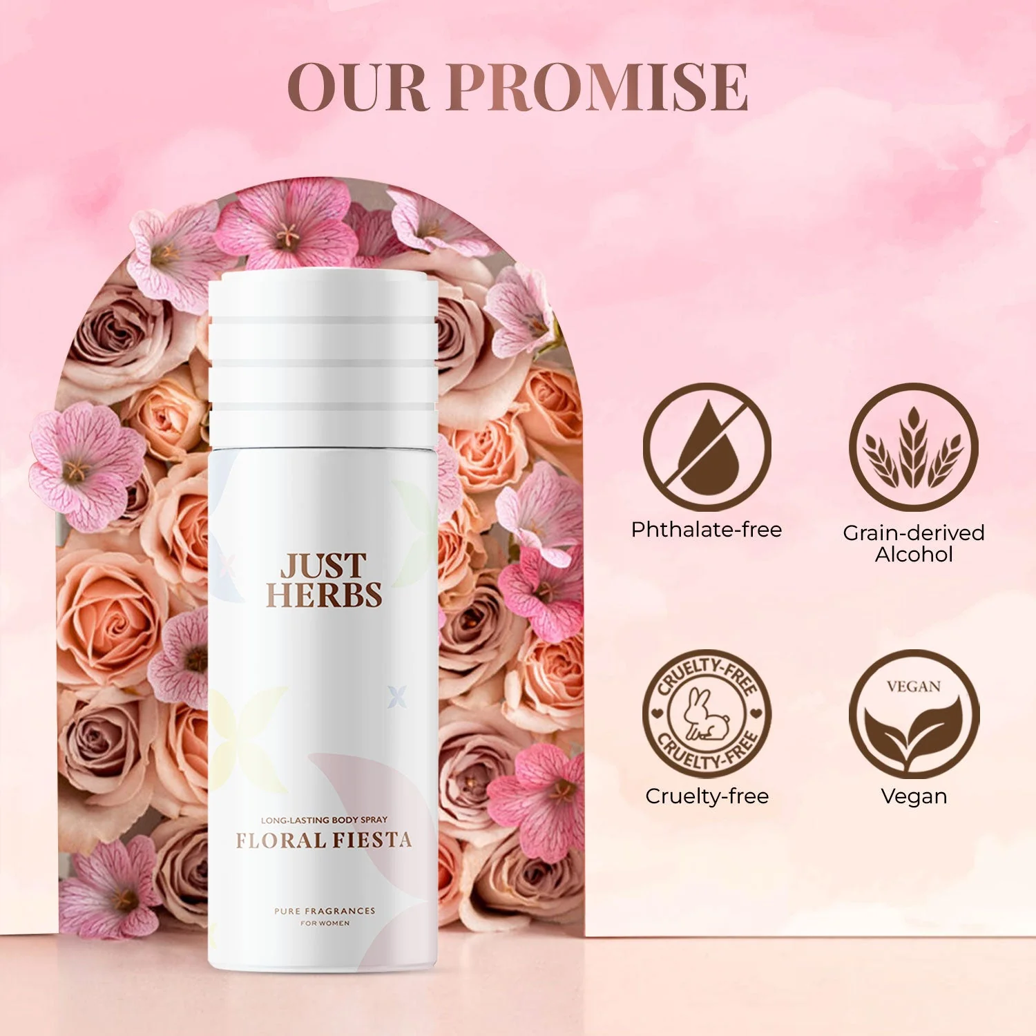 Long Lasting Floral Fiesta Deodorant Body Spray For Women - BYOB - Image 9