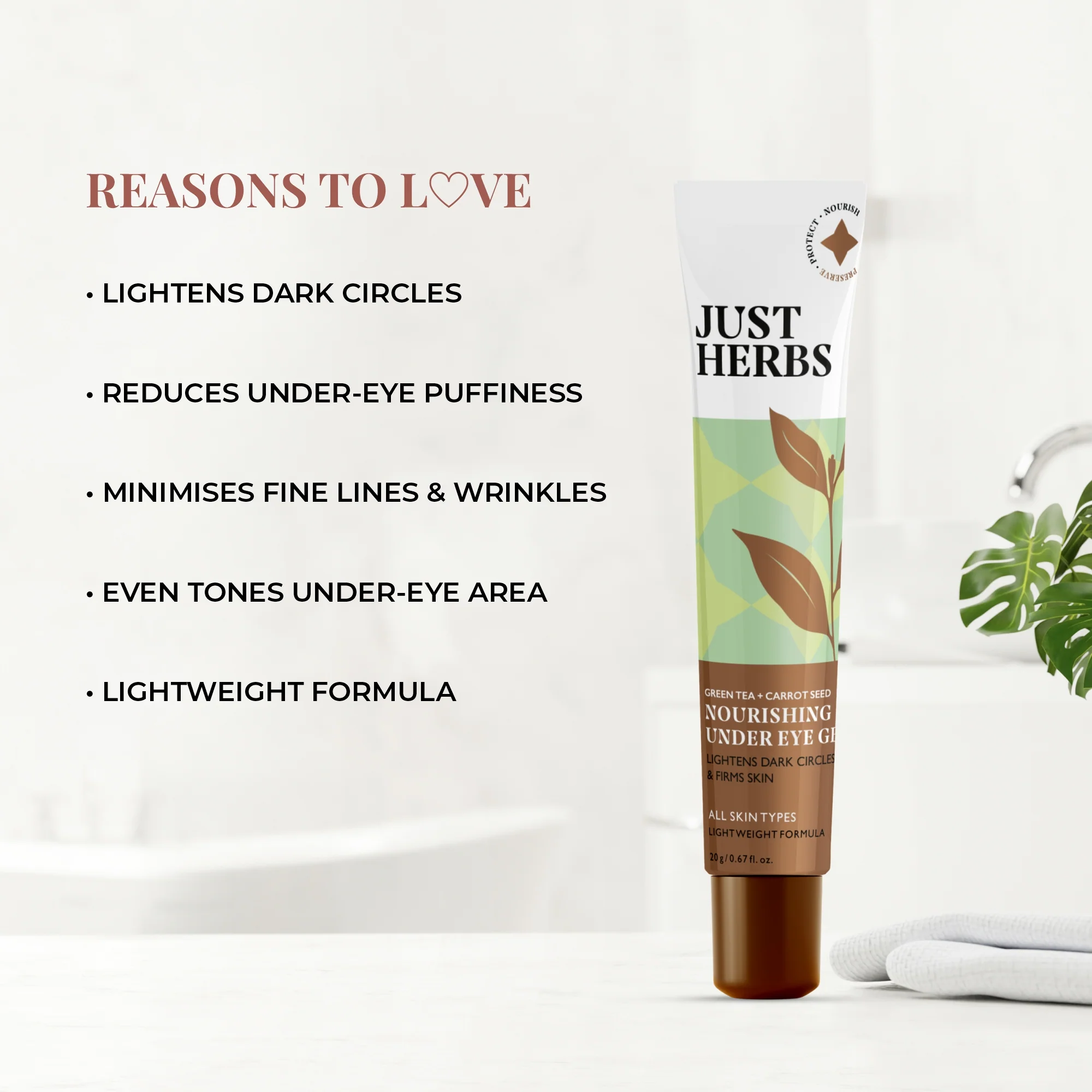 Nourishing Under Eye Gel with Green Tea and Carrot Seed - Image 3
