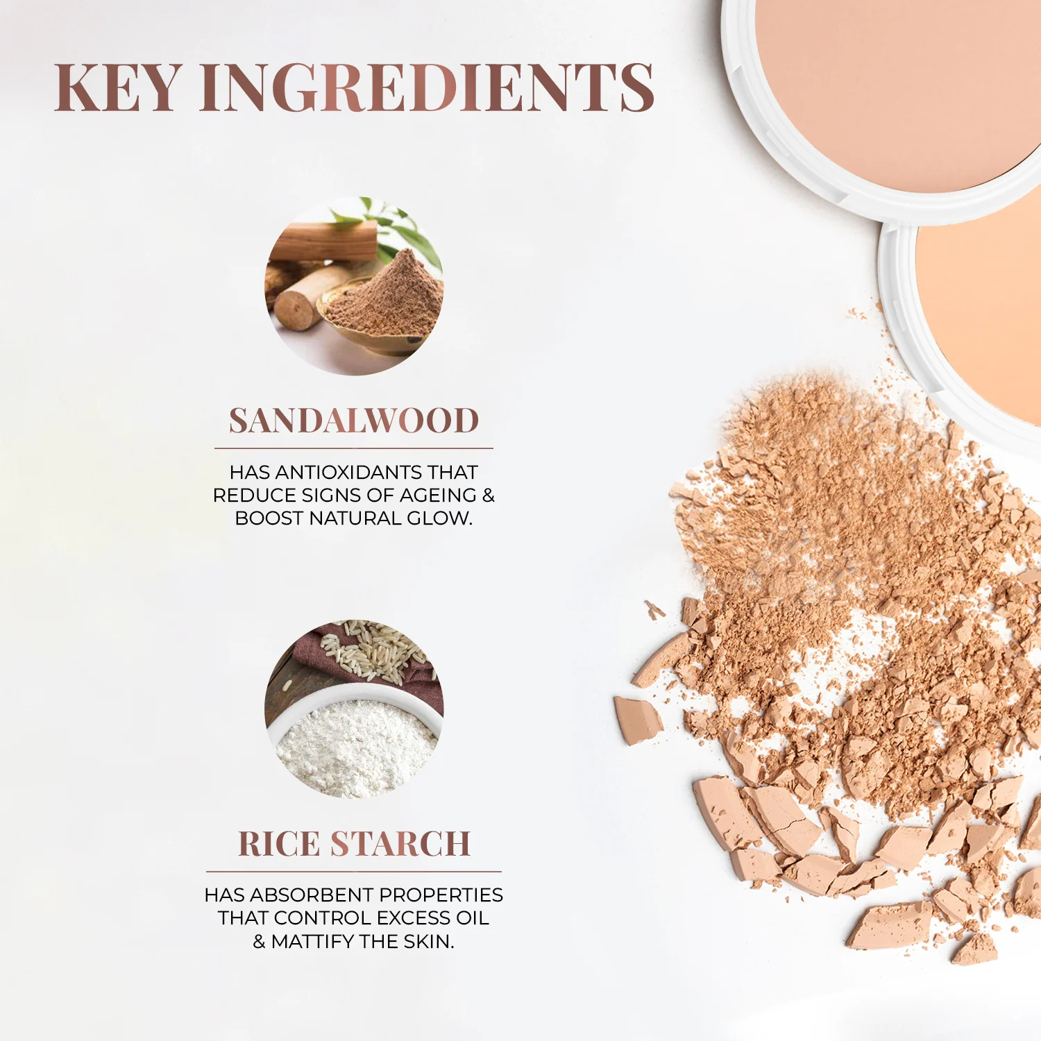 Oil Control Radiance Boost Compact Powder with Sandalwood & Rice Starch - Image 11