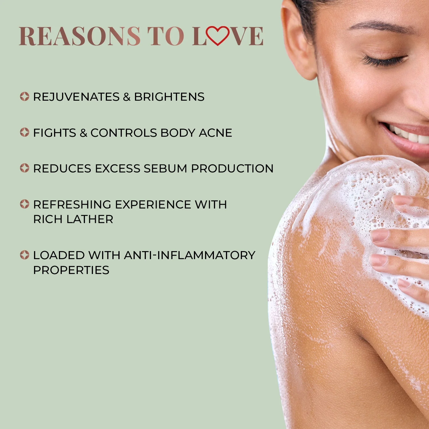 Tea Tree Anti-acne Body Wash with Plant Salicylic Acid - Image 3