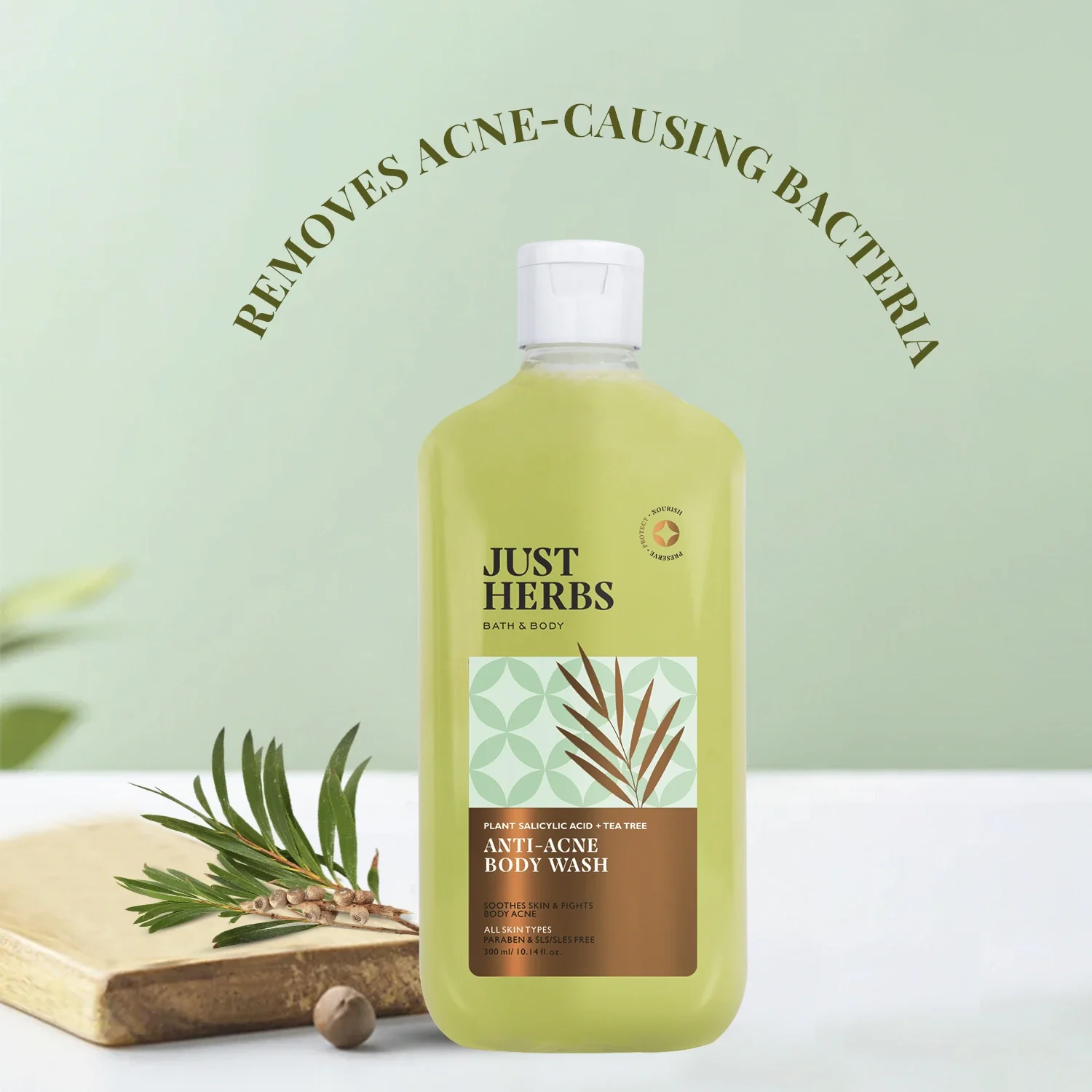 Tea Tree Anti-acne Body Wash with Plant Salicylic Acid - Image 5