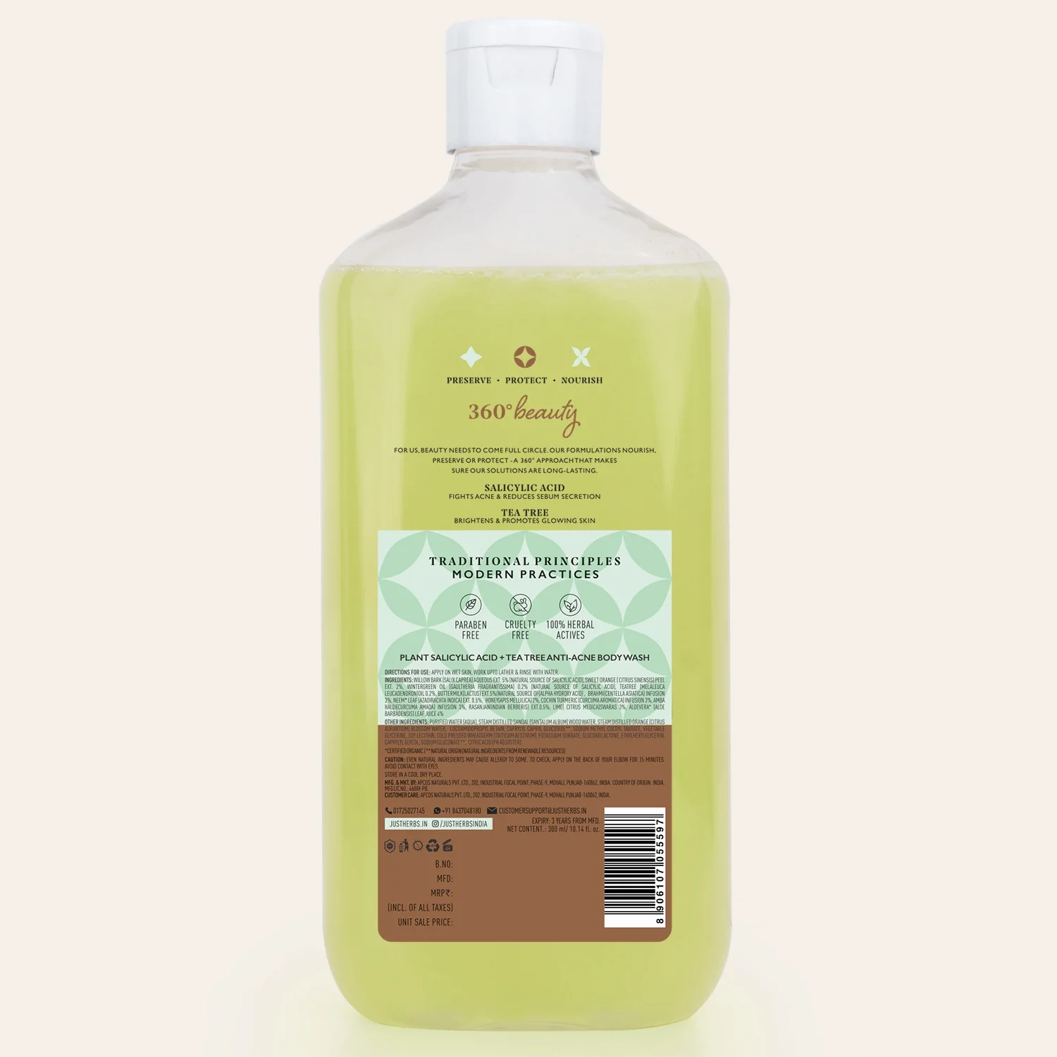 Tea Tree Anti-acne Body Wash with Plant Salicylic Acid - Image 7