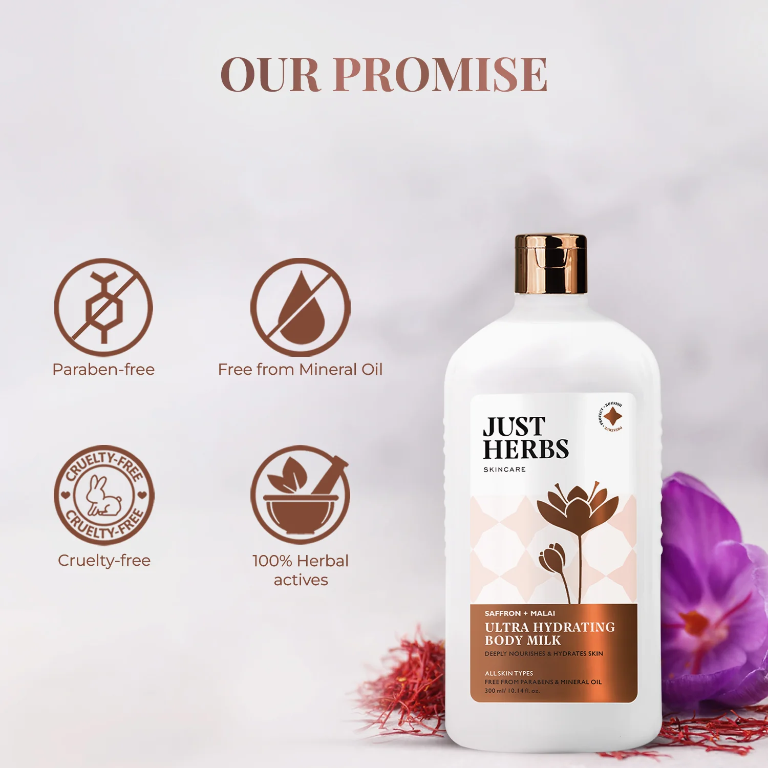 Ultra Hydrating Body Milk with Saffron and Malai - Image 6