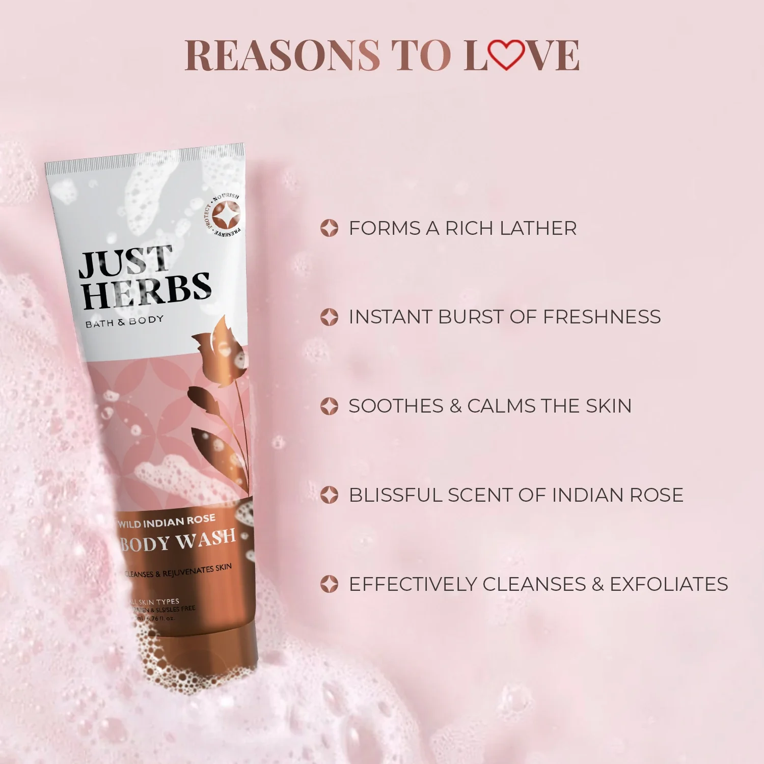 Wild Indian Rose Body Wash 200 ml - Image 3